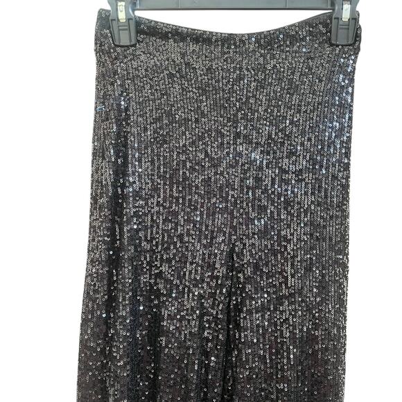 Badgley Mischka Belle Iris Sequin Straight leg Dress Pants | Sz 0, Black NEW$199 - Picture 14 of 14